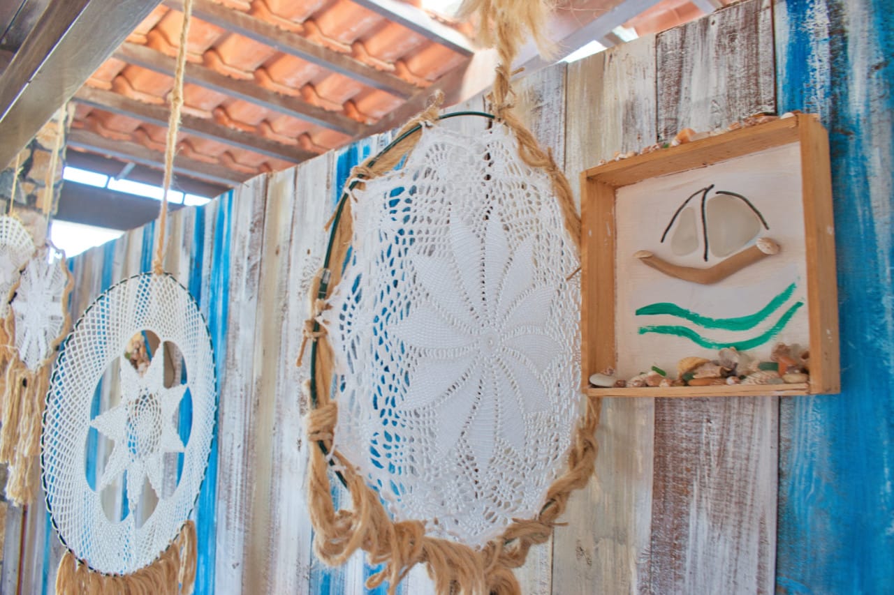 Scacciasogni e decorazioni bohemien giardino casa vacanze Procida